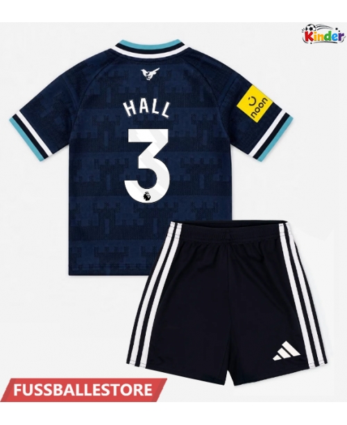 Günstige Newcastle United Lewis Hall #3 Auswärts Trikotsatzt Kinder 2026-27 Kurzarm (+ Kurze Hosen)
